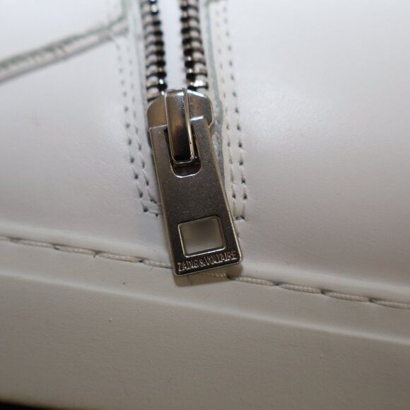 Zadig & Voltaire Womens Flash High Top Sneakers White Size EU 39 US 8 Lace Zip - Picture 8 of 12